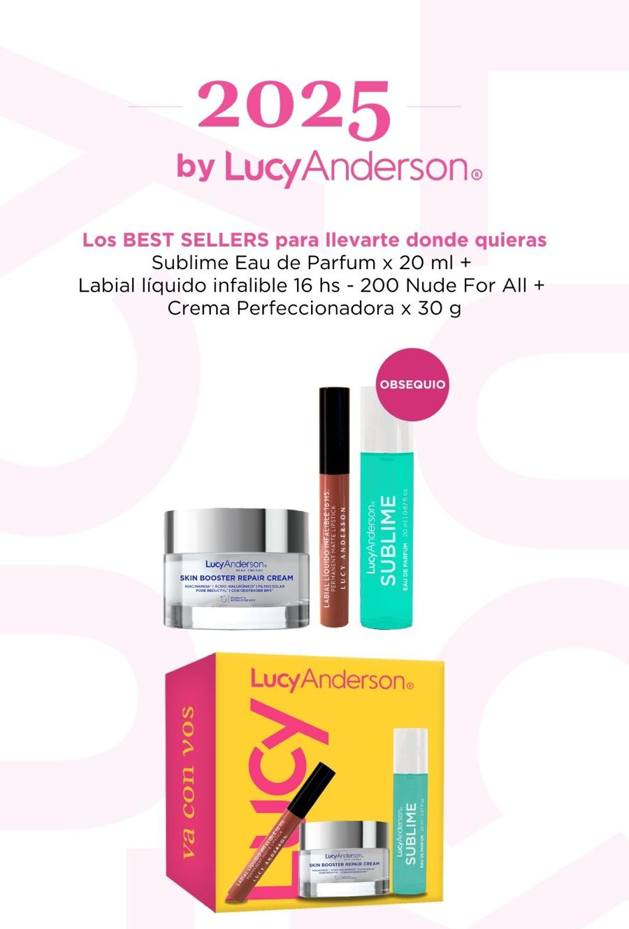 LUCY ANDERSON SET BEST SELLERS - LABIAL, CREMA Y SUBLIME